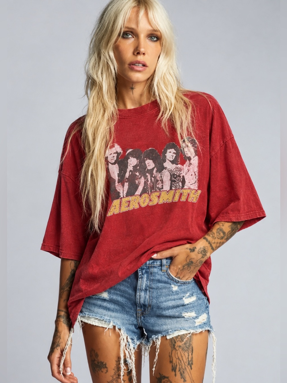 UNRELEASED Aerosmith Oversized One Size Tee x RECYCLED KARMA